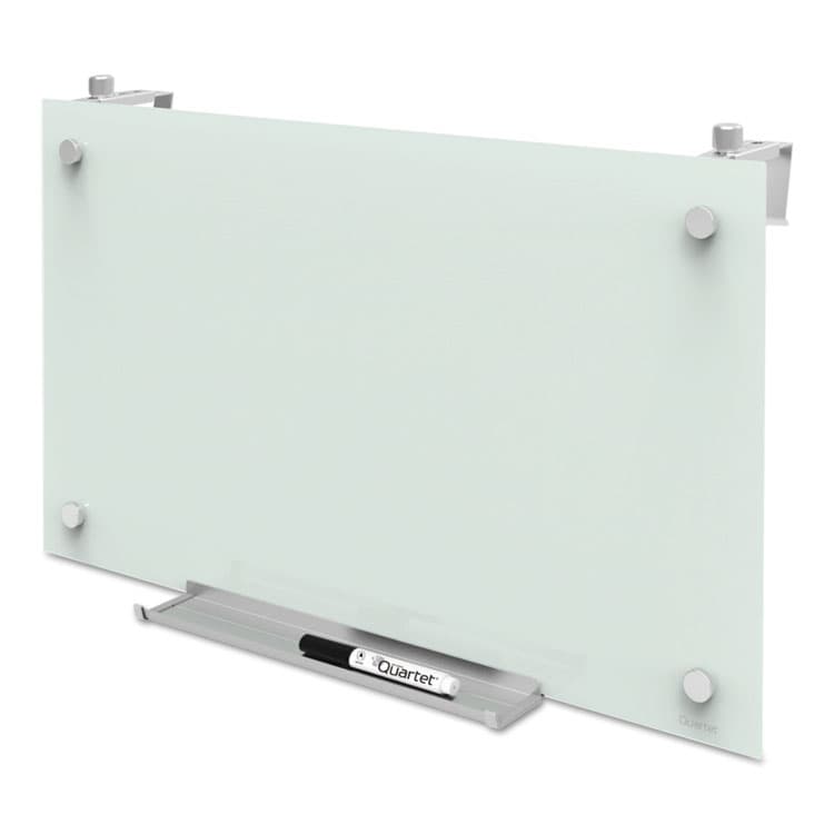 QUARTET MFG. Infinity Magnetic Glass Dry Erase Cubicle Board, 30" x 18", White Surface (QRTPDEC1830) thumbnail 4