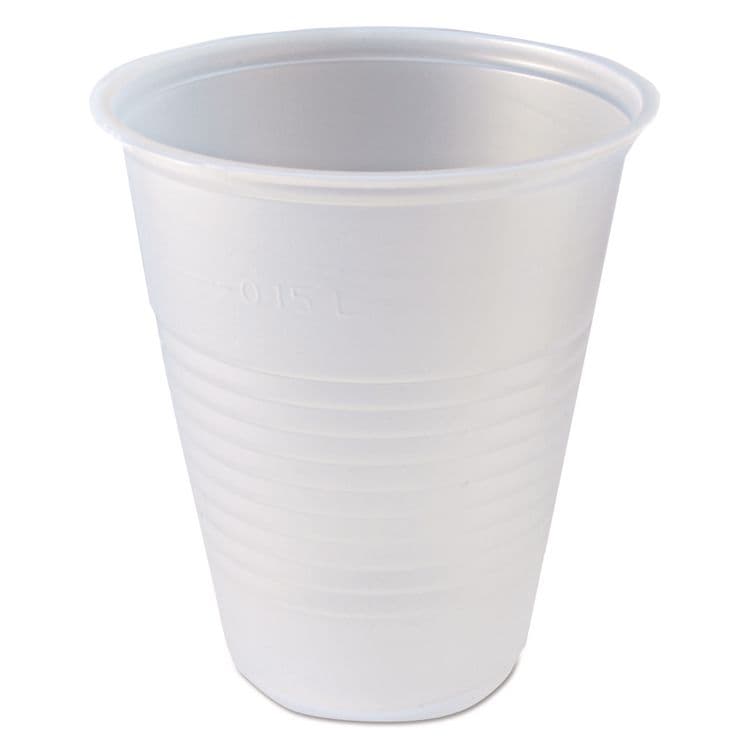 FABRI-KAL RK Ribbed Cold Drink Cups, 7 oz, Plastic, Clear, 100/Bag, 25 Bags/Carton (FABRK7)
