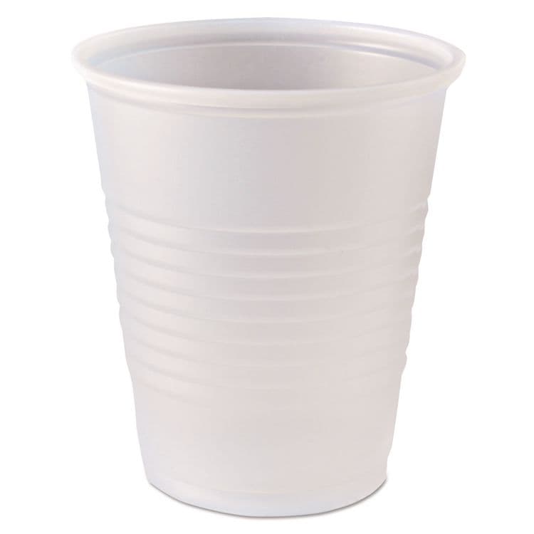 FABRI-KAL RK Ribbed Cold Drink Cups, 5 oz, Plastic, Clear, 100/Bag, 25 Bags/Carton (FABRK5)