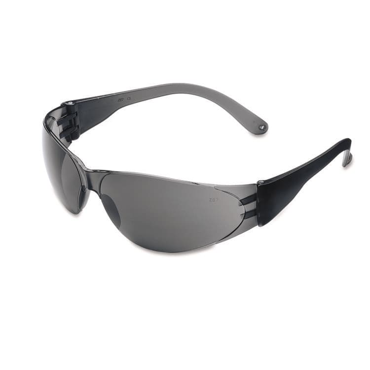 MCR SAFETY Checklite Safety Glasses, Frameless, Gray Single Hard Coat Scratch-Resistant Lens, 12/Box (CRWCL112BX)