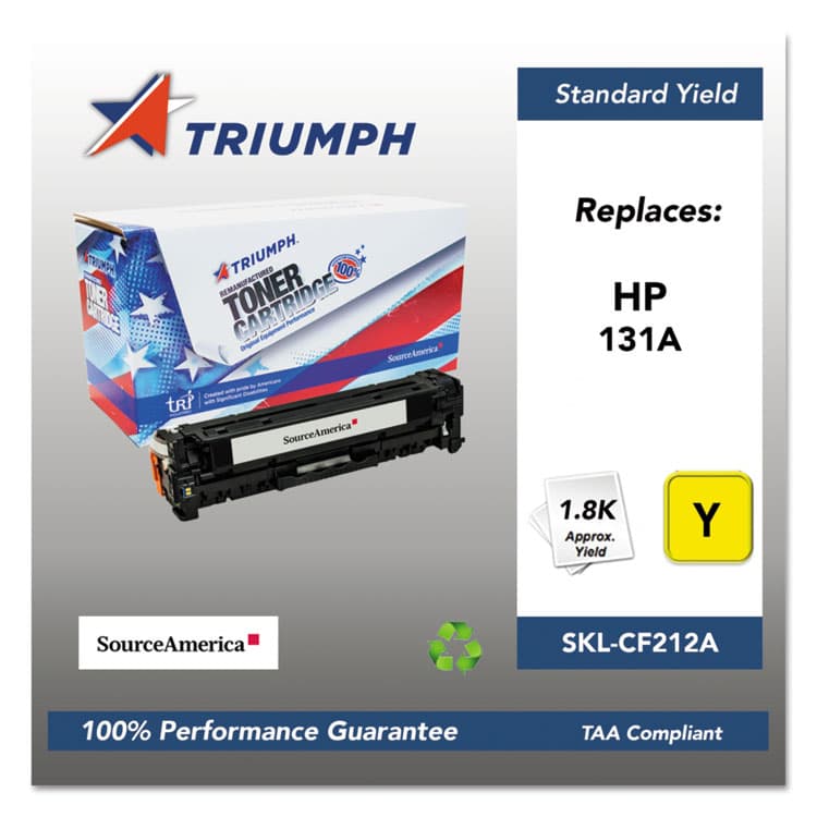 TRI INDUSTRIES NFP 751000NSH1400 Remanufactured CF212A (131A) Toner, 1,800 Page-Yield, Yellow (SKLCF212A)