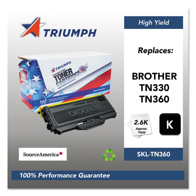 TRI INDUSTRIES NFP 751000NSH0953 Remanufactured TN360 High-Yield Toner, 2,600 Page-Yield, Black (SKLTN360)