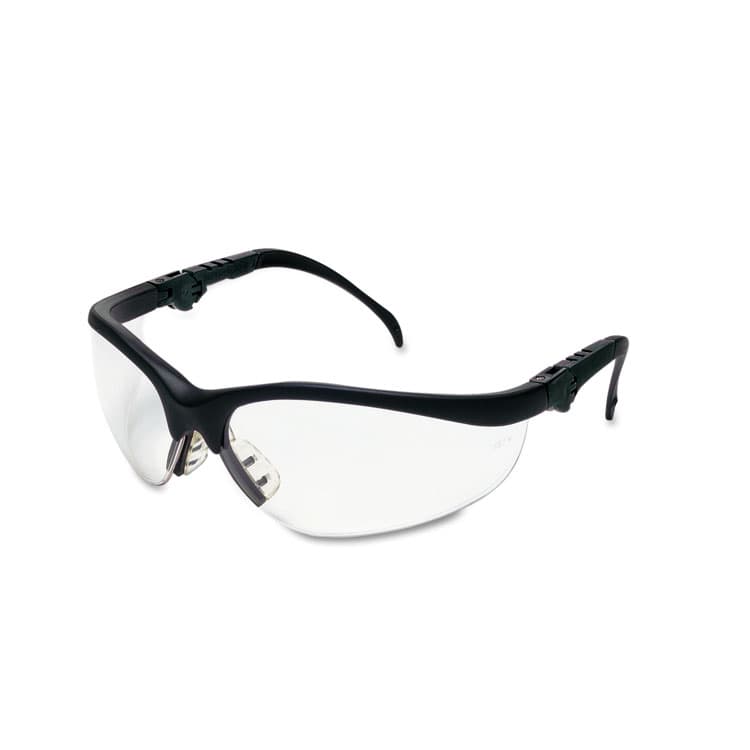 MCR SAFETY Klondike Plus Safety Glasses, Black Half Frame, Clear Dual Lens (CRWKD310)
