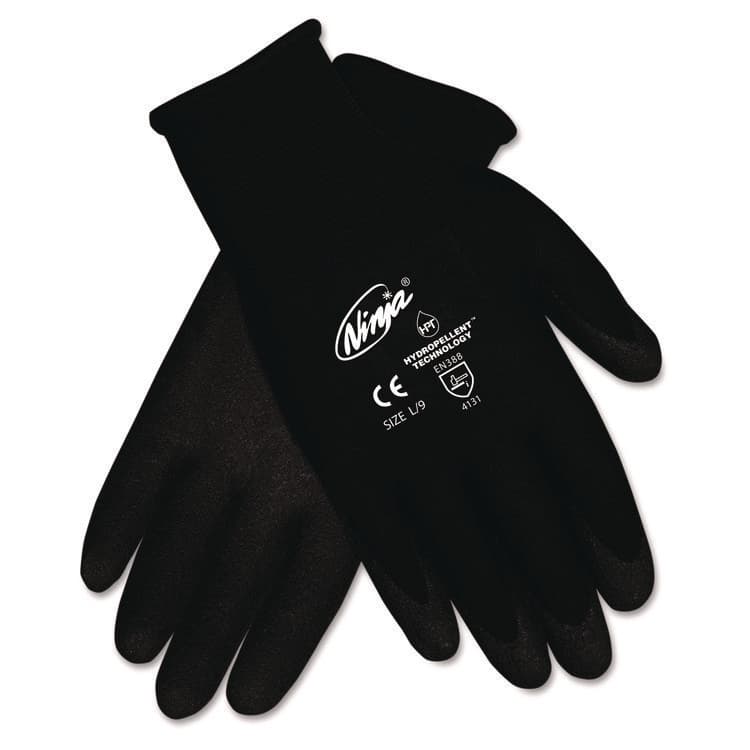 MCR SAFETY Ninja HPT Gloves, EN388: 4131, Medium, Black, 12 Pairs (CRWN9699MDZ)