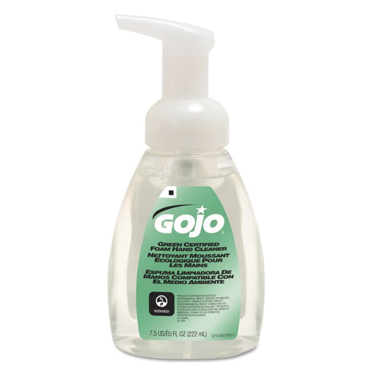 GO-JO INDUSTRIES Green Certified Foam Soap, Fragrance-Free, 7.5 oz, 6/Carton (GOJ571506CT)
