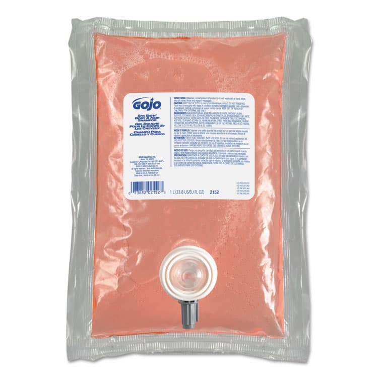 GO-JO INDUSTRIES Spa Bath Body and Hair Shampoo, Herbal Scent, 1,000 mL, 8/Carton (GOJ2152)