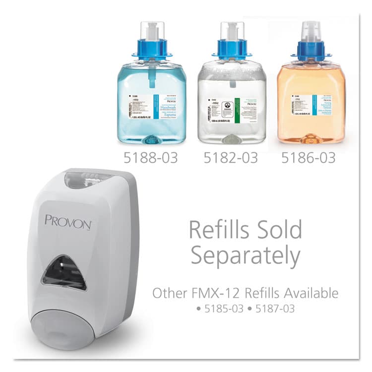 GO-JO INDUSTRIES FMX-12 Foam Soap Dispenser, 1,250 mL, 6.25 x 5.12 x 9.88, Dove Gray (GOJ516006) thumbnail 2