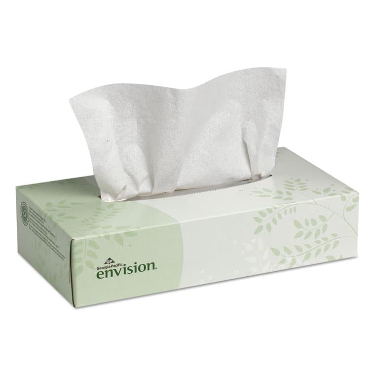 GEORGIA PACIFIC Envision White Facial Tissue, 2-Ply, White, 100 Sheets/Box, 30 Boxes/Carton (GPC47410) thumbnail 4