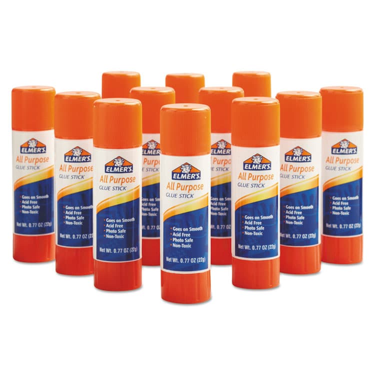 ELMER'S PRODUCTS, . Disappearing Glue Stick, 0.77 oz, Applies White, Dries Clear, 12/Pack (EPIE517) thumbnail 4