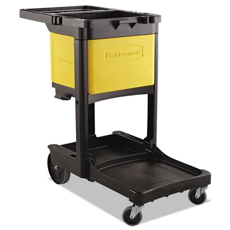 RUBBERMAID COMMERCIAL PROD. Locking Cabinet, For Rubbermaid Commercial Cleaning Carts, Yellow (RCP6181YEL)