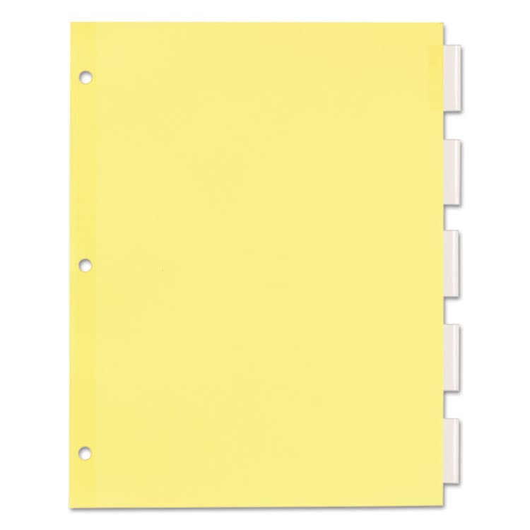 AVERY PRODUCTS CORPORATION Plastic Insertable Dividers, 5-Tab, 11 x 8.5, Clear Tabs, 1 Set (AVE11466) thumbnail 2