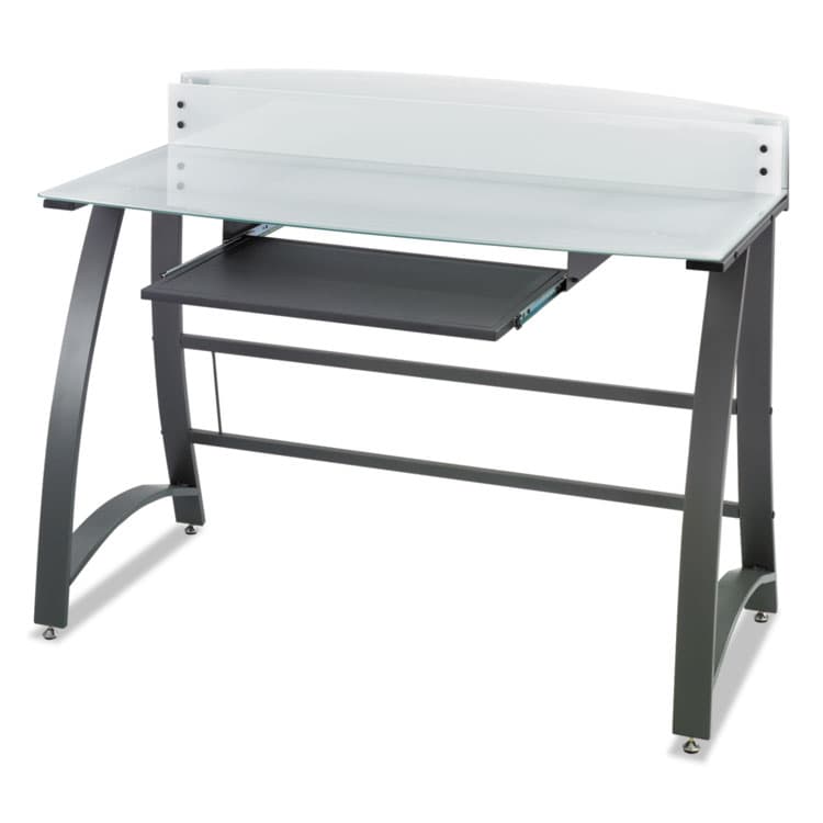 SAFCO PRODUCTS Xpressions 47" Computer Desk, 47" x 23" x 37", Frosted/Black (SAF1938TG)