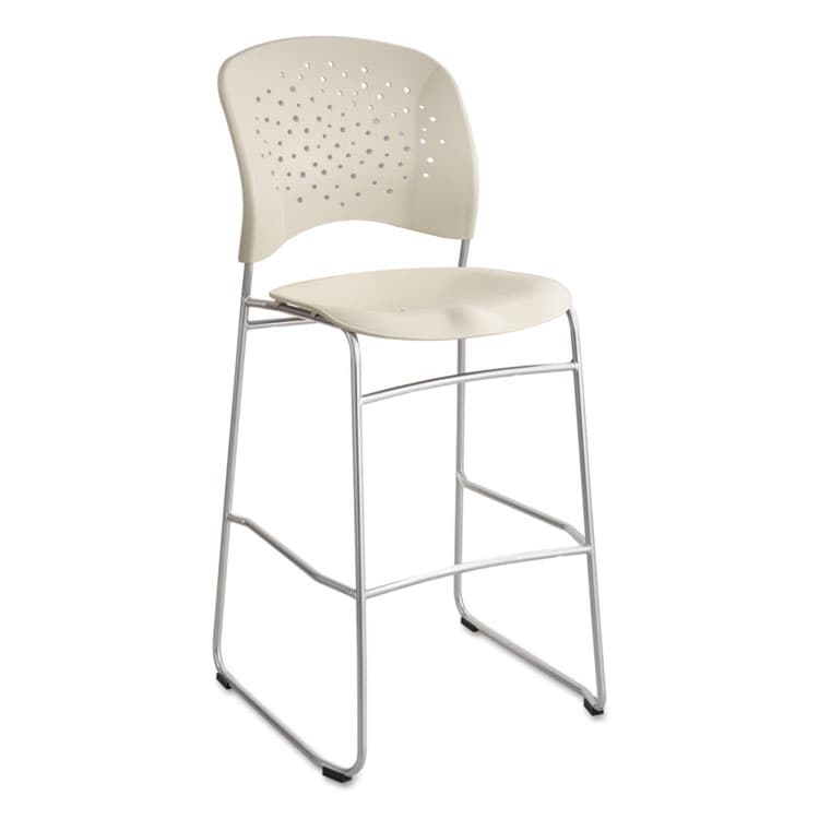 SAFCO PRODUCTS Reve Bistro Chair, Supports Up to 250 lb, 31" Seat Height, Latte Seat, Latte Back, Silver Base (SAF6806LT)