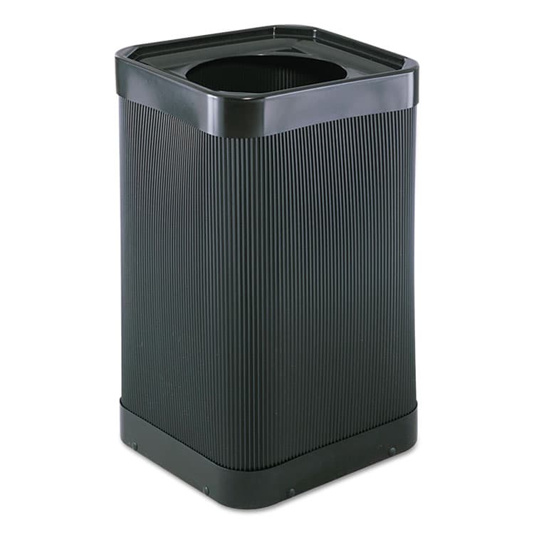 SAFCO PRODUCTS At-Your-Disposal Top-Open Receptacle, 38 gal, Polyethylene, Black (SAF9790BL)