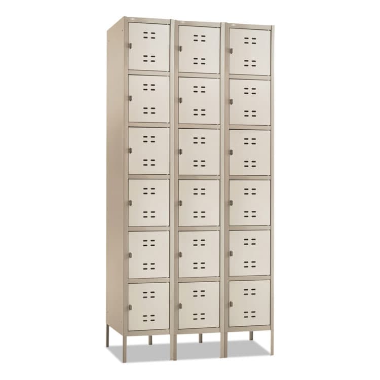 SAFCO PRODUCTS Three-Column Box Locker, 36w x 18d x 78h, Two-Tone Tan (SAF5527TN)