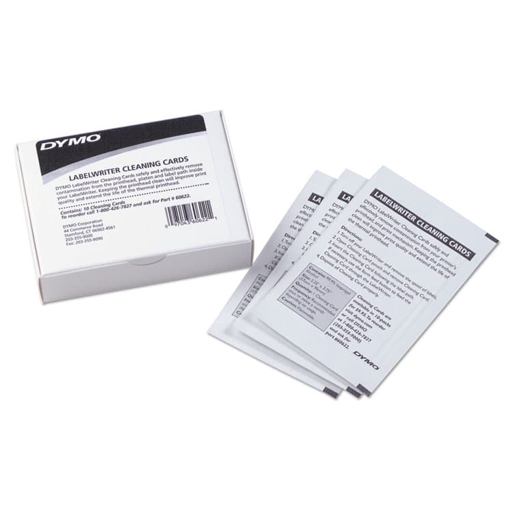DYMO LabelWriter Cleaning Cards, 10/Box (DYM60622)