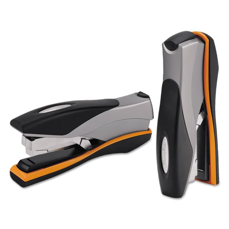 ACCO BRANDS, . Optima 40 Desktop Stapler, 40-Sheet Capacity, Silver/Black/Orange (SWI87845) thumbnail 2