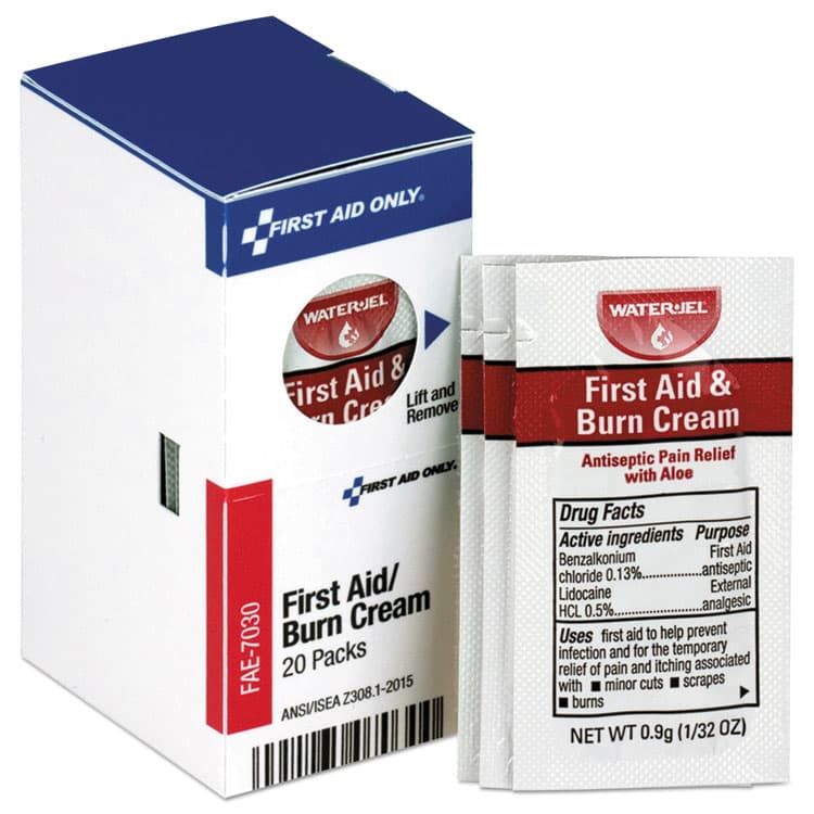 FIRST AID ONLY, . Refill for SmartCompliance General Business Cabinet, Burn Cream, 0.9 g Packets, 20/Box (FAOFAE7030)