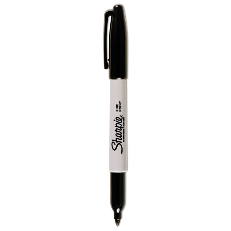SANFORD Fine Bullet Tip Permanent Marker, Black, Dozen (SAN1812419)