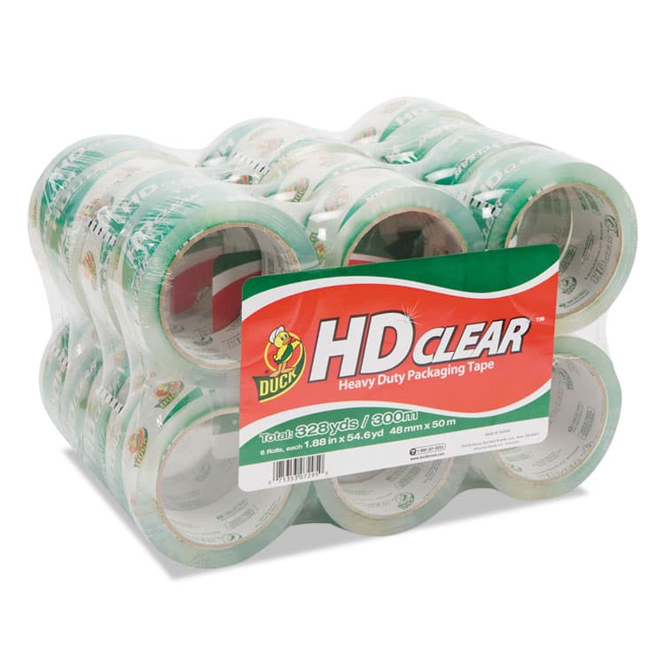 SHURTAPE TECHNOLOGIES Heavy-Duty Carton Packaging Tape, 3" Core, 1.88" x 55 yds, Clear, 24/Pack (DUC393730)