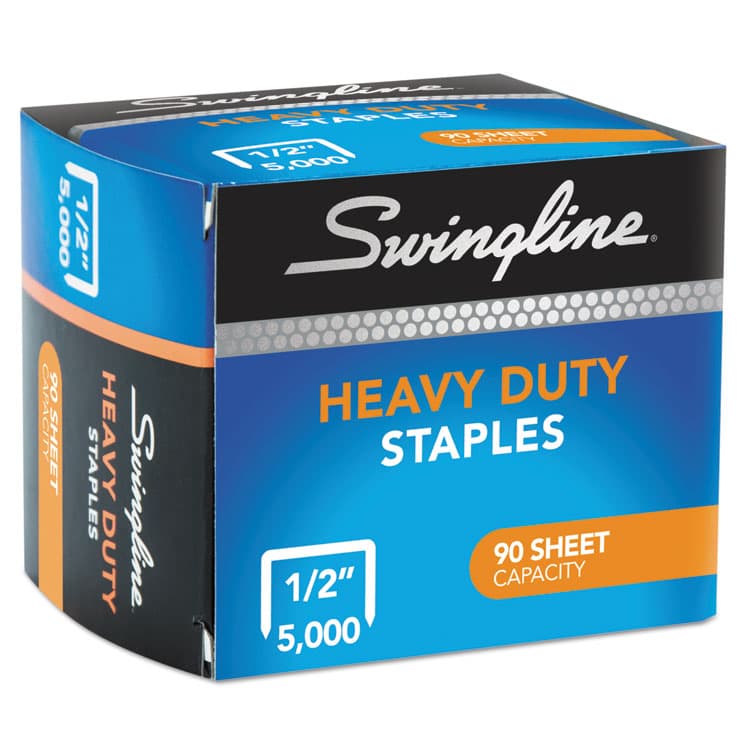 ACCO BRANDS, . S.F. 39 Heavy-Duty Staples, 0.5" Leg, 0.5" Crown, Steel, 5,000/Box (SWI79392) thumbnail 3