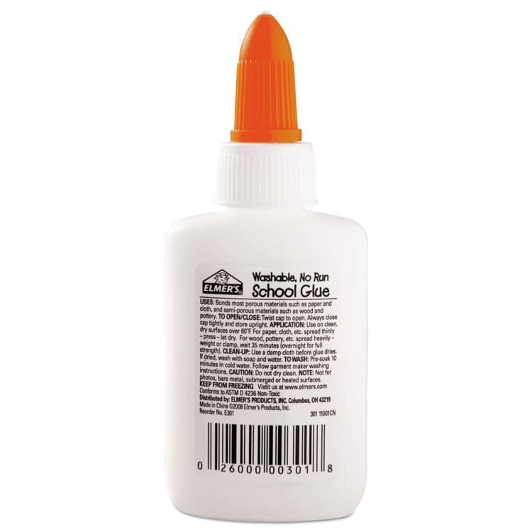 ELMER'S PRODUCTS, . Washable School Glue, 1.25 oz, Dries Clear (EPIE301) thumbnail 3