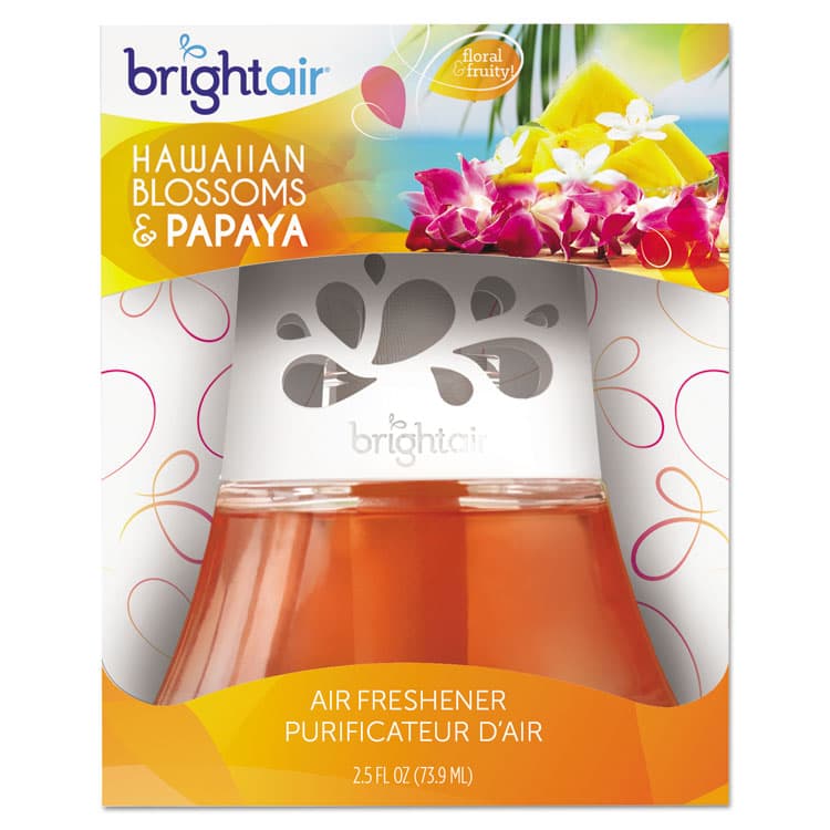 BRIGHT AIR Scented Oil Air Freshener, Hawaiian Blossoms and Papaya, Orange, 2.5oz (BRI900021) thumbnail 2
