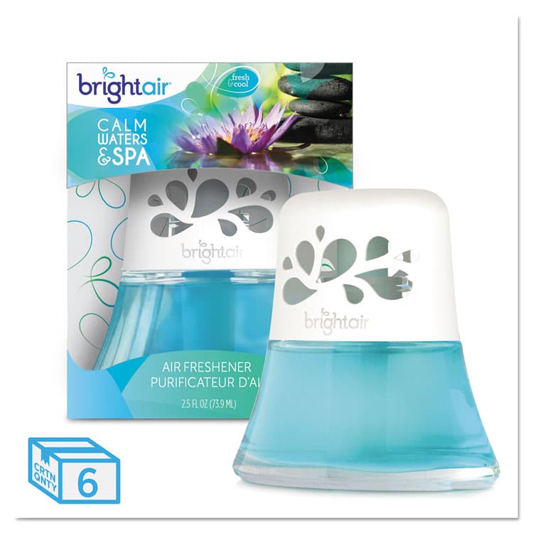 BRIGHT AIR Scented Oil Air Freshener, Calm Waters and Spa, Blue, 2.5 oz, 6/Carton (BRI900115CT) thumbnail 2
