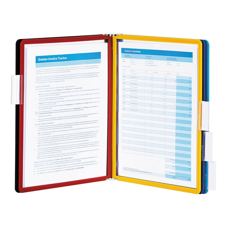 DURABLE OFFICE PRODUCTS CORP. VARIO Wall Reference System, 5 Panels, Letter, Asst. Borders and Panels (DBL555200)