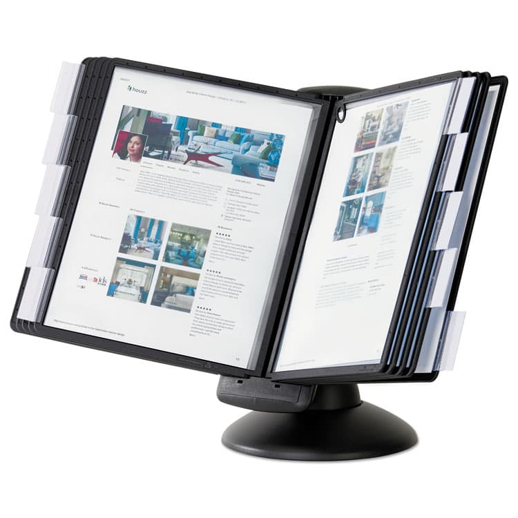 DURABLE OFFICE PRODUCTS CORP. SHERPA Motion Desk Reference System, 10 Panels, Black Borders (DBL553901) thumbnail 2
