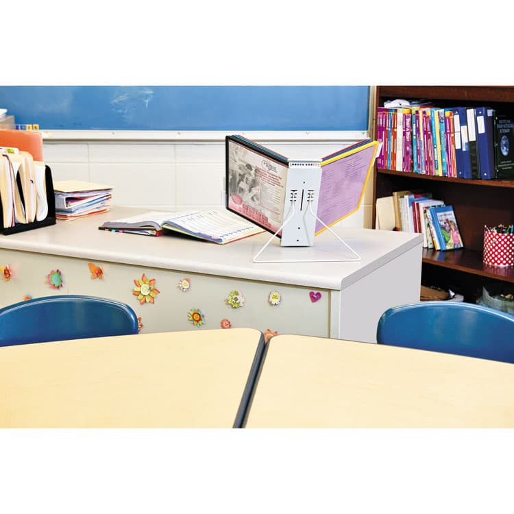 DURABLE OFFICE PRODUCTS CORP. InstaView Expandable Desktop Reference System, 10 Panels, Assorted Borders (DBL561200) thumbnail 3