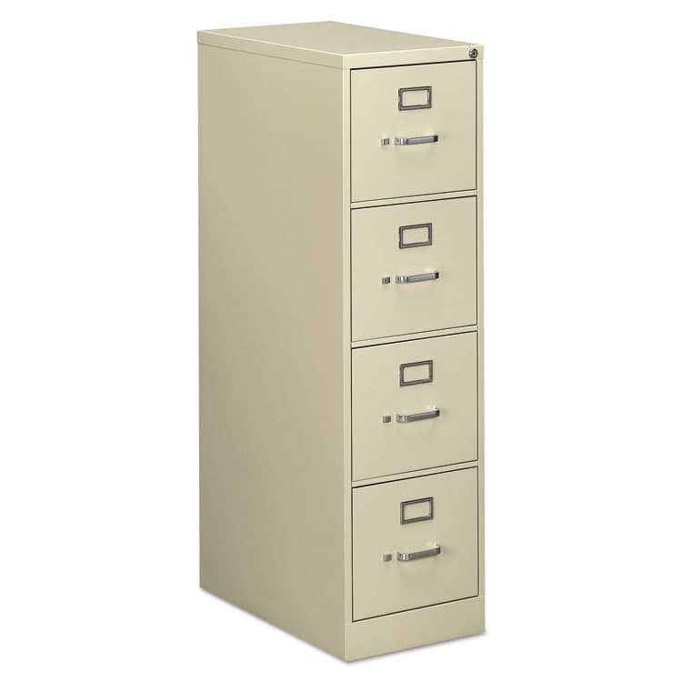 ALERA Economy Vertical File, 4 Letter-Size File Drawers, Putty, 15" x 25" x 52" (ALEHVF1552PY)