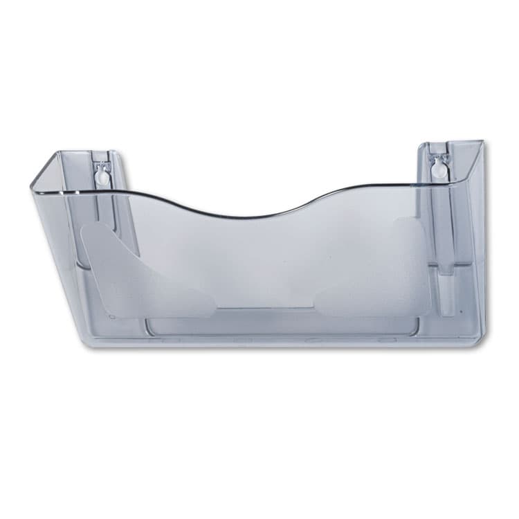 DEFLECTO CORPORATION Euro-Style DocuPocket Landscape Wall File, Larger Files/Tabloid Size, 15" x 4" x 6.63", Smoke (DEF63102)