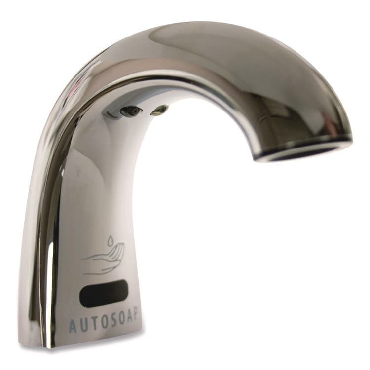 RUBBERMAID COMMERCIAL PROD. One Shot Soap Dispenser - Touch Free, Foam, 800 mL/1,600 mL, 1.9 x 5.5 x 4, Polished Chrome (RCP4870465)