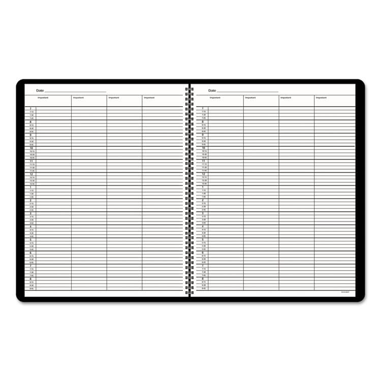 AT-A-GLANCE Four-Person Group Undated Daily Appointment Book, 10.88 x 8.5, Black Cover, 12-Month (Jan to Dec): Undated (AAG8031005) thumbnail 3