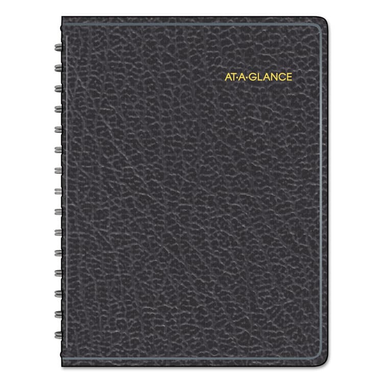 AT-A-GLANCE Four-Person Group Undated Daily Appointment Book, 10.88 x 8.5, Black Cover, 12-Month (Jan to Dec): Undated (AAG8031005) thumbnail 2