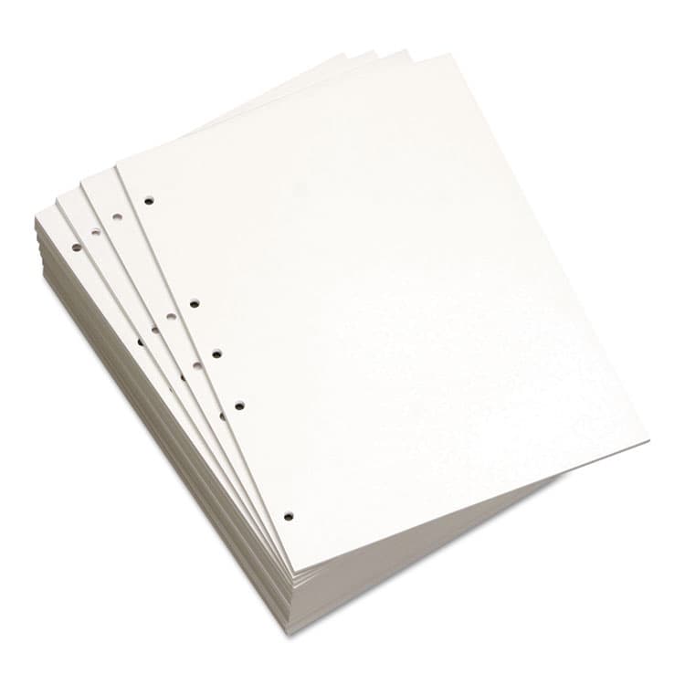 DOMTAR PAPER Custom Cut-Sheet Copy Paper, 92 Bright, 5-Hole Side Punched, 20 lb Bond Weight, 8.5 x 11, White, 500/Ream (DMR851151) thumbnail 2