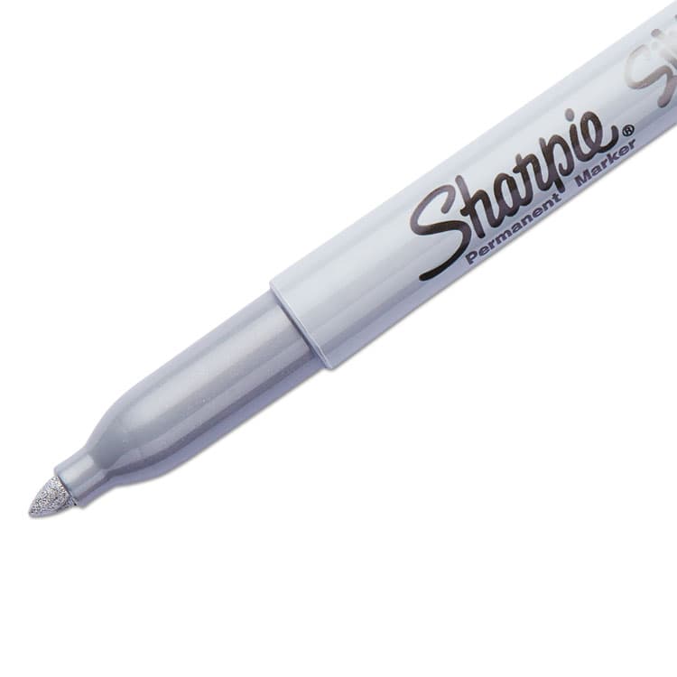 SANFORD Metallic Fine Point Permanent Markers, Fine Bullet Tip, Metallic Silver, 4/Pack (SAN39109PP) thumbnail 3