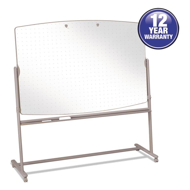 ACCO BRANDS, . Total Erase Reversible Mobile Presentation Easel, 72" x 48", White Surface, Neutral Beige Steel Frame (QRT3640TE)
