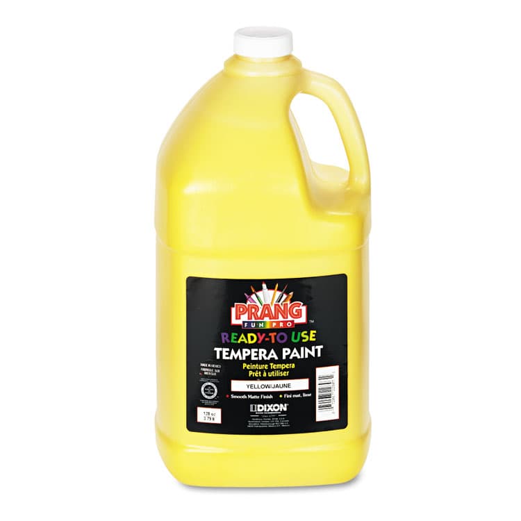 DIXON TICONDEROGA CO. Ready-to-Use Tempera Paint, Yellow, 1 gal Bottle (DIX22803)