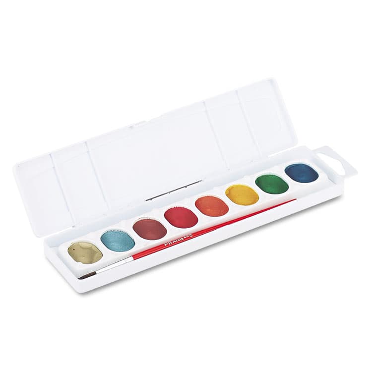 DIXON TICONDEROGA CO. Metallic Washable Watercolors, 8 Assorted Metallic Colors, Palette Tray (DIX80516)