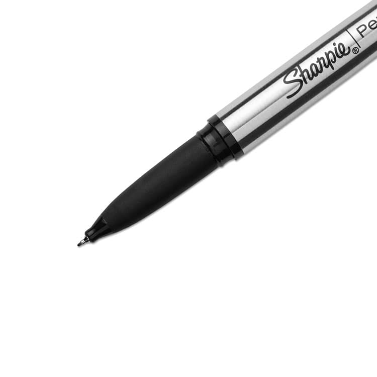 SANFORD Stainless Steel Porous Point Pen, Stick, Fine 0.5 mm, Black Ink, Brushed Silver Barrel (SAN1800702) thumbnail 4