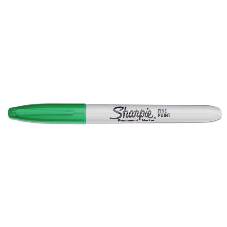 SANFORD Fine Bullet Tip Permanent Marker, Green, Dozen (SAN30004) thumbnail 3