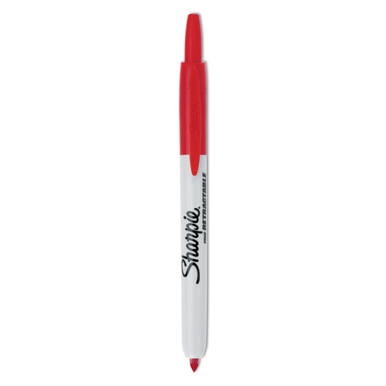 SANFORD Retractable Permanent Marker, Fine Bullet Tip, Red (SAN32702) thumbnail 2