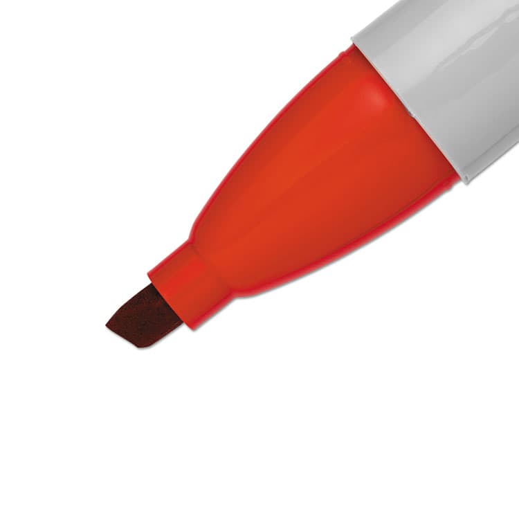 SANFORD Chisel Tip Permanent Marker, Medium Chisel Tip, Red, Dozen (SAN38202) thumbnail 4