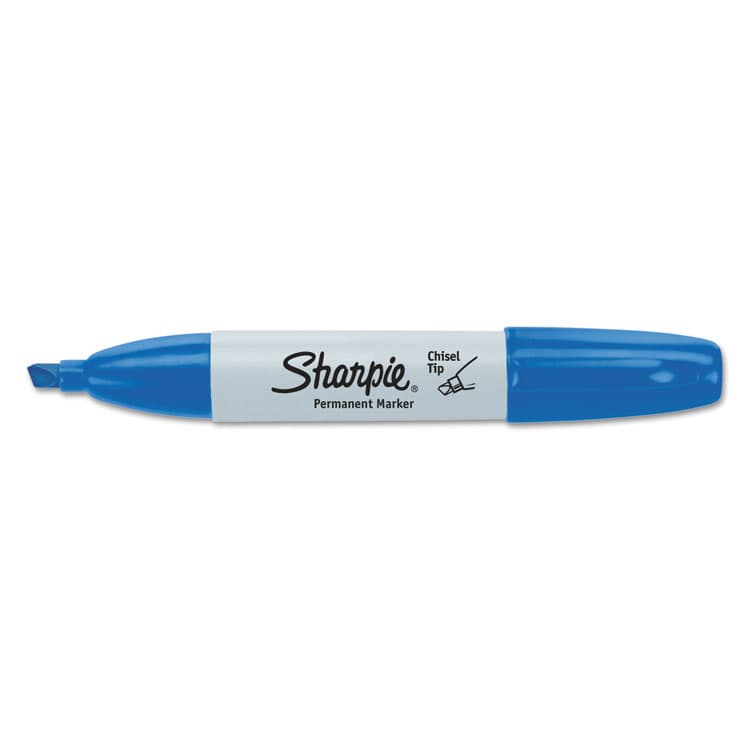 SANFORD Chisel Tip Permanent Marker, Medium Chisel Tip, Blue, Dozen (SAN38203) thumbnail 3