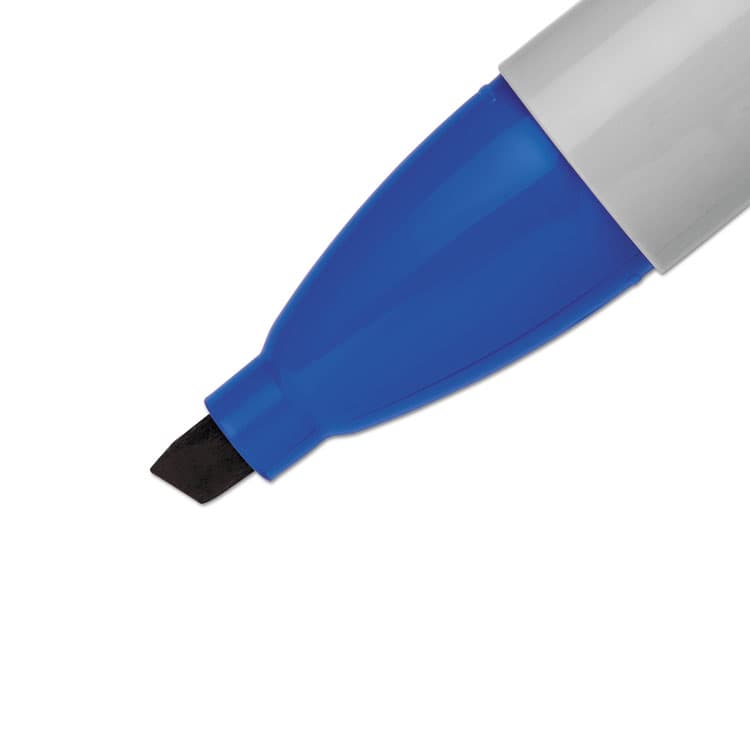 SANFORD Chisel Tip Permanent Marker, Medium Chisel Tip, Blue, Dozen (SAN38203) thumbnail 4