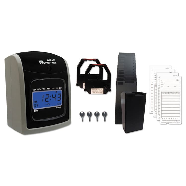 ACRO PRINT TIME RECORDER Time Clock Cards for Acroprint ATR480, Two Sides, 7.5 x 3.35, 50/Pack (ACP099115000) thumbnail 2