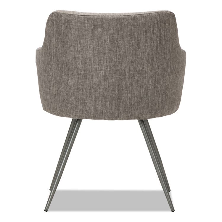 ALERA Alera Captain Series Guest Chair, 23.8" x 24.6" x 30.1", Gray Tweed Seat, Gray Tweed Back, Chrome Base (ALECS4351) thumbnail 4