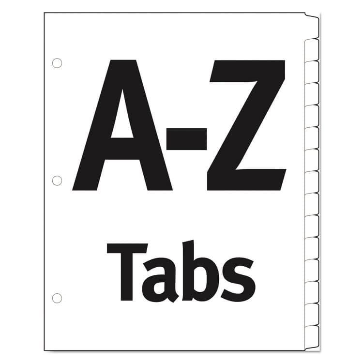 AVERY PRODUCTS CORPORATION Table 'n Tabs Dividers, 26-Tab, A to Z, 11 x 8.5, White, Assorted Tabs, 1 Set (AVE11677) thumbnail 3